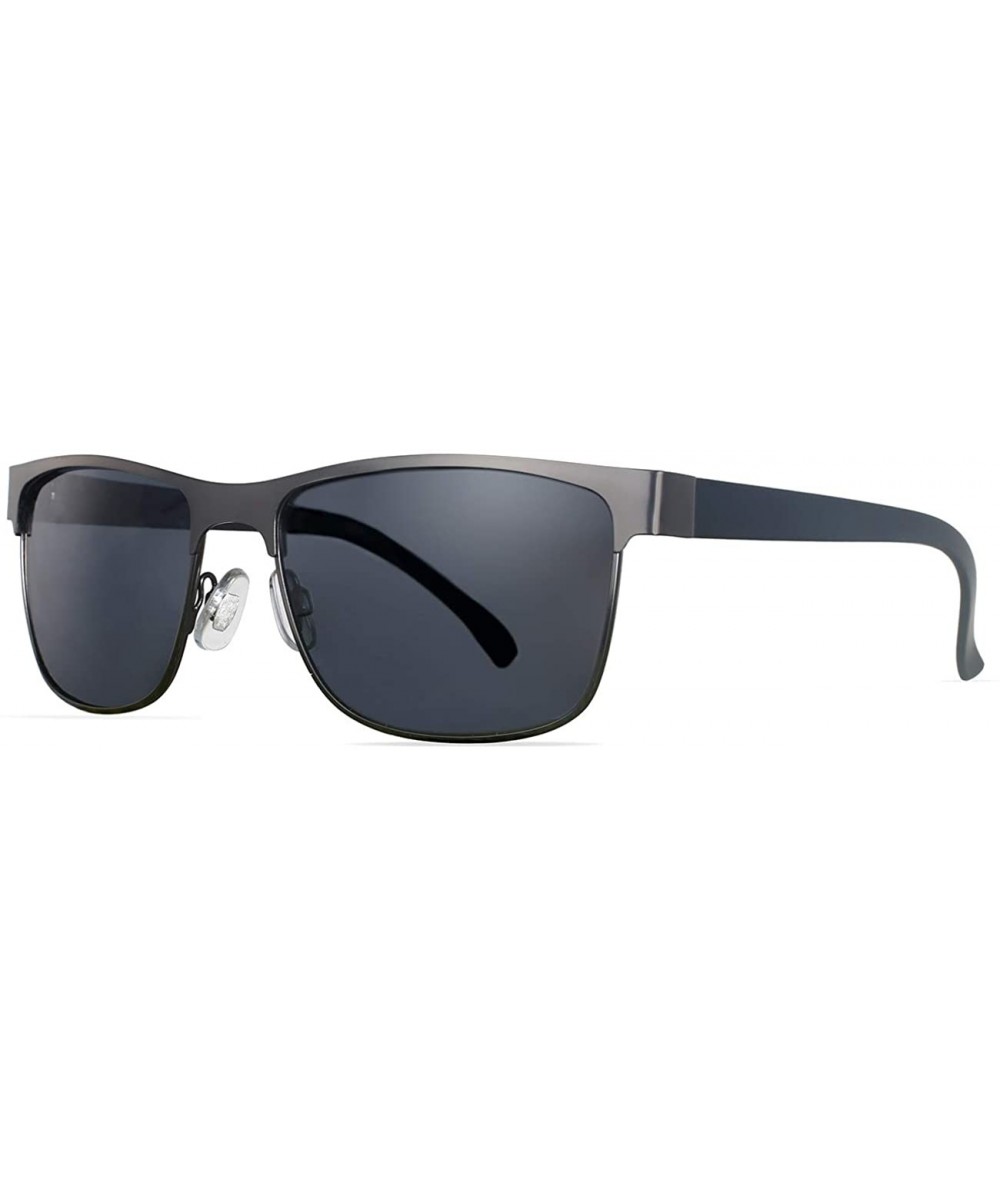 Polarized Sunglasses for Men Driving Fishing 8024 - Gun Frame With Grey Lens - CK192O7Q8TG $11.77 Sport