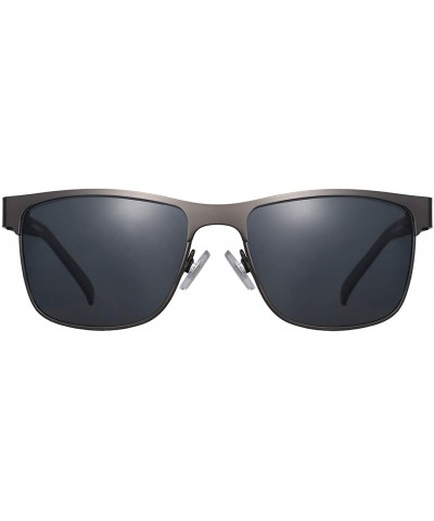 Polarized Sunglasses for Men Driving Fishing 8024 - Gun Frame With Grey Lens - CK192O7Q8TG $11.77 Sport