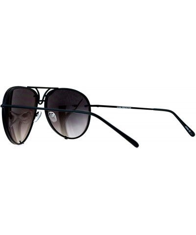 Rimless Retro Vintage Style Oversize Mirror Lens Pilot Sunglasses - Black Mirror - C012N1IALS5 $9.43 Oversized