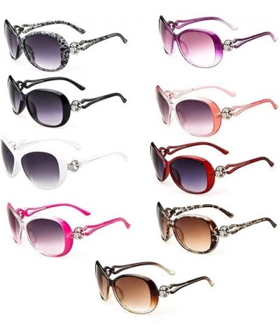 Women Sunglasses Fashion Oval Shape UV400 Framed Sunglasses Retro Goggles Eyeglasses - Color 9 - CQ18WDLAQ3H $8.75 Goggle