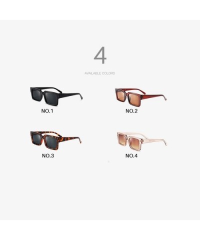 Sunglasses Women Rectangle Frame Transparent Brand Designer Retro Sun Glasses Unisex Square Brown UV400 AE0664 - CL197A2W79A ...