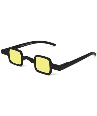 Small Square Punk Sunglasses Women Men Retro Female Black Yellow Sun Glasses Sunglass for Male Female UV400 - CZ192TW73OW $12...