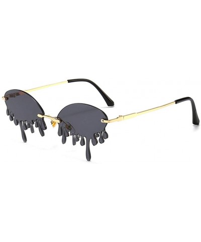 Tear shape sunglasses for Women/Men Brand Design Rimless Eyewear Luxury Trending Narrow Sun Glasses Streetwear - CU198E6OUHT ...