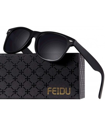 Polarized Sunglasses for Men Retro - Polarized Retro Sunglasses for Men FD2149 - 1-black-matte - CS18L3TDYL5 $8.77 Rimless