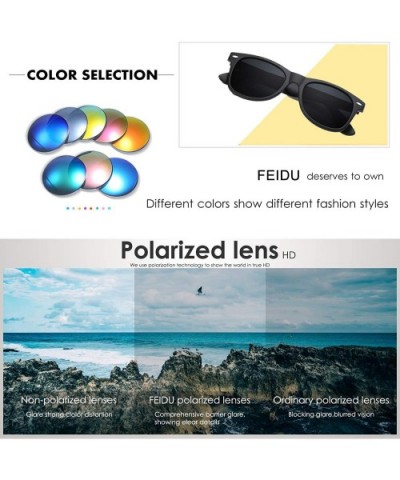 Polarized Sunglasses for Men Retro - Polarized Retro Sunglasses for Men FD2149 - 1-black-matte - CS18L3TDYL5 $8.77 Rimless