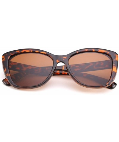 Polarized Vintage Sunglasses American Square Jackie O Cat Eye Sunglasses B2451 - Brown Leopard - C718N0W236G $10.23 Aviator