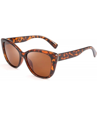 Polarized Vintage Sunglasses American Square Jackie O Cat Eye Sunglasses B2451 - Brown Leopard - C718N0W236G $10.23 Aviator