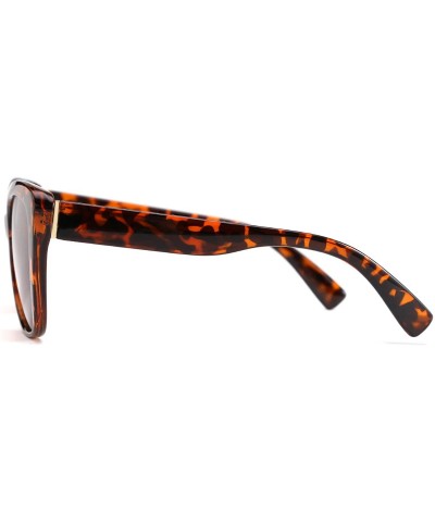 Polarized Vintage Sunglasses American Square Jackie O Cat Eye Sunglasses B2451 - Brown Leopard - C718N0W236G $10.23 Aviator