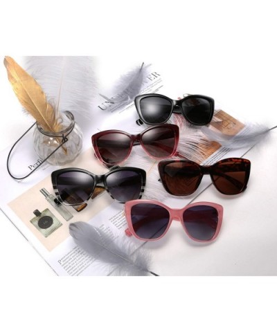 Polarized Vintage Sunglasses American Square Jackie O Cat Eye Sunglasses B2451 - Brown Leopard - C718N0W236G $10.23 Aviator