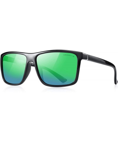 Men Polarized Sunglasses Fashion Male Sun glasses 100% UV Protection S8225 - Green Mirror - C019CD7CXEK $10.38 Oversized