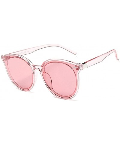 Cat Eyes Round Sunglasses for Women Oversize Travel Eyewear UV400 - Tea - CR1902ZNYTH $7.30 Cat Eye