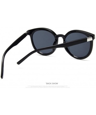 Cat Eyes Round Sunglasses for Women Oversize Travel Eyewear UV400 - Tea - CR1902ZNYTH $7.30 Cat Eye