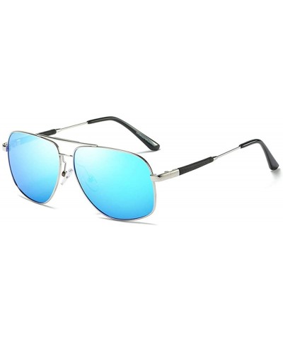 Womens Polarized Lens Wellington Sunglasses Pouch & Cross Set Unisex Glasses - E Blue - CP18UER7WIY $15.82 Oversized