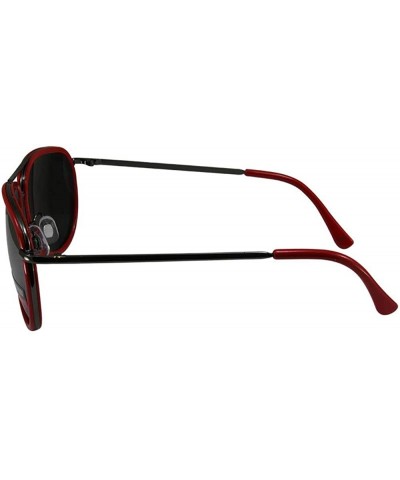 2 Pairs Swag Aviator B Fashion Sunglasses Blue Red Frame Flash Mirror Lens - CH18ZM8DOL8 $20.73 Aviator