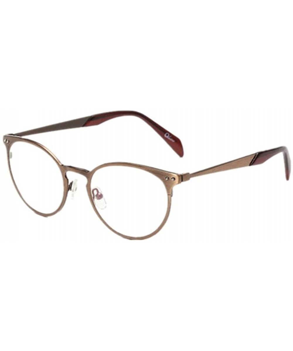 Women's Retro Glasses Frame Men Optical Eye Glasses Spectacle Eyeglasses Frame - Brown - CJ183EWEQ3H $5.56 Rimless