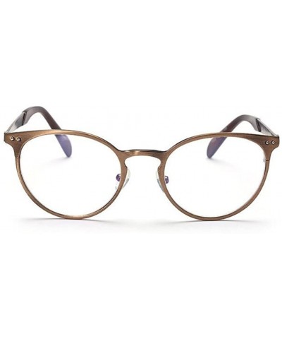 Women's Retro Glasses Frame Men Optical Eye Glasses Spectacle Eyeglasses Frame - Brown - CJ183EWEQ3H $5.56 Rimless